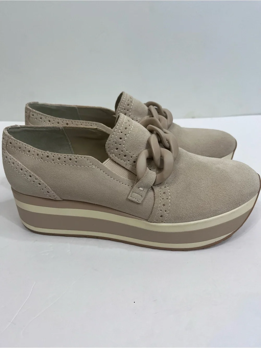 Dolce Vita Jhenee suede platform slip on sneakers.